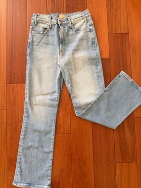 MOTHER Light Wash Straight-Leg Jeans